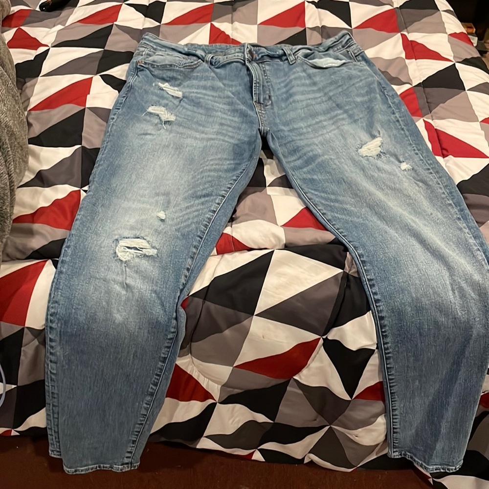 Aeropostale Athletic Skinny Pants.  Worn once paid $50.  Medium blue.